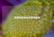 简单的辞职报告撰写指南